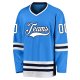 Men's Custom Powder Blue White-Navy Hockey Jersey