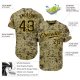 Men's Custom Camo Black-Gold Authentic Baseball Jersey