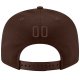 Custom Brown Brown-Gold Stitched Adjustable Snapback Hat