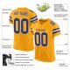 Men's Custom Gold Royal-White Mesh Authentic Football Jersey