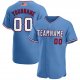 Men's Custom Light Blue White-Red Authentic American Flag Fashion Baseball Jersey