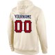 Men's Custom Stitched Cream Red-Navy Sports Pullover Sweatshirt Hoodie