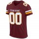 Men's Custom Burgundy White-Gold Mesh Authentic Football Jersey