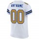 Men's Custom White Old Gold-Royal Mesh Authentic Football Jersey