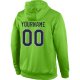 Men's Custom Stitched Neon Green Navy-Gray Sports Pullover Sweatshirt Hoodie