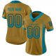 Men's Custom Old Gold Teal-Black Mesh Drift Fashion Football Jersey