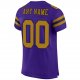 Men's Custom Purple Old Gold-Black Mesh Authentic Football Jersey