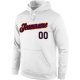 Men's Custom Stitched White Navy-Old Gold Sports Pullover Sweatshirt Hoodie