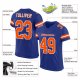 Men's Custom Royal Orange-White Mesh Authentic Football Jersey