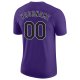 Men's Custom Purple Black-Gray Performance T-Shirt