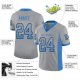 Men's Custom Light Gray Powder Blue-Black Mesh Drift Fashion Football Jersey