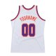 Men's Custom White Purple-Orange Authentic Throwback Basketball Jersey