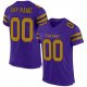 Men's Custom Purple Old Gold-Black Mesh Authentic Football Jersey