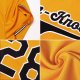 Men's Custom Gold Black-White Authentic Throwback Rib-Knit Baseball Jersey Shirt