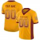 Men's Custom Gold Burgundy-White Mesh Drift Fashion Football Jersey