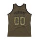 Men's Custom Olive Camo-Black Authentic Throwback Basketball Jersey