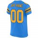 Men's Custom Powder Blue Gold-Navy Mesh Authentic Football Jersey