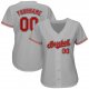 Men's Custom Gray Red-Black Authentic Baseball Jersey