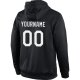 Men's Custom Stitched Black White-Red Sports Pullover Sweatshirt Hoodie