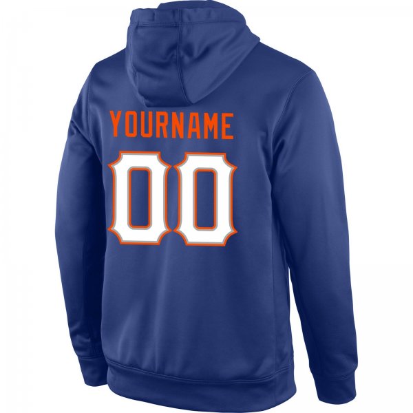 Men's Custom Stitched Royal White-Orange Sports Pullover Sweatshirt Hoodie