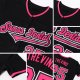 Men's Custom Black Pink-White Authentic Baseball Jersey