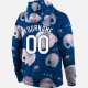 Men's Custom Stitched Graffiti Pattern White-Navy 3D "Elephant" Sports Pullover Sweatshirt Hoodie