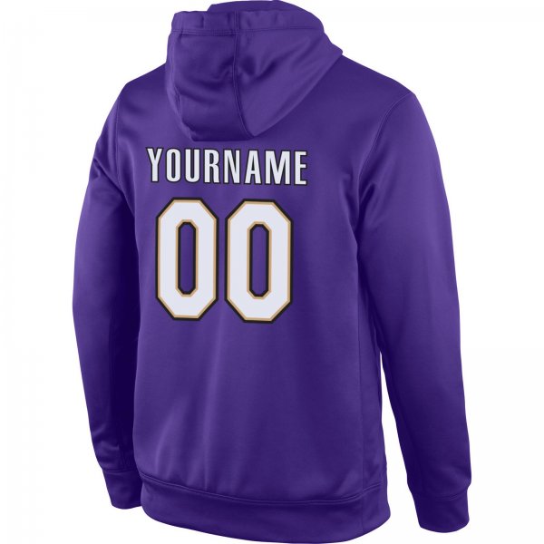 Men's Custom Stitched Purple White-Old Gold Sports Pullover Sweatshirt Hoodie