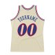 Men's Custom Cream Royal-Red Authentic Throwback Basketball Jersey