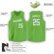 Men's Custom Neon Green White V-Neck Basketball Jersey