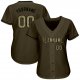 Men's Custom Olive Camo-Black Authentic Salute To Service Baseball Jersey