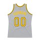 Men's Custom Silver Gray Gold-Black Authentic Throwback Basketball Jersey