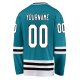 Men's Custom Teal White-Black Hockey Jersey