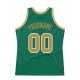 Men's Custom Kelly Green Old Gold-White Authentic Throwback Basketball Jersey