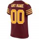 Men's Custom Burgundy Gold-White Mesh Authentic Football Jersey