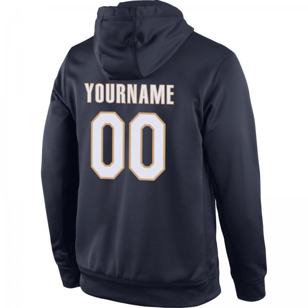 Men's Custom Stitched Navy White-Old Gold Sports Pullover Sweatshirt Hoodie