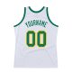 Men's Custom White Kelly Green-Gold Authentic Throwback Basketball Jersey