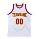 Men's Custom White Maroon-Gold Authentic Throwback Basketball Jersey