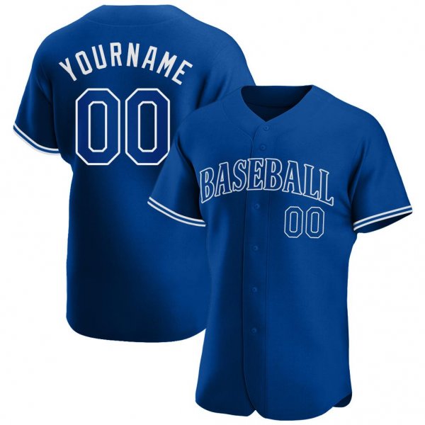 Men's Custom Royal Royal-White Authentic Baseball Jersey