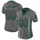 Men's Custom Gray Gotham Green-Black Mesh Drift Fashion Football Jersey