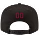 Custom Black Crimson-White Stitched Adjustable Snapback Hat