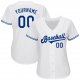 Men's Custom White Royal Authentic Baseball Jersey