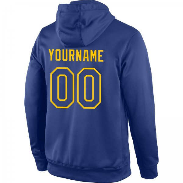 Men's Custom Stitched Royal Royal-Gold Sports Pullover Sweatshirt Hoodie