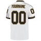 Men's Custom White Black-Old Gold Mesh Authentic Throwback Football Jersey