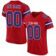 Men's Custom Red Royal-White Mesh Authentic Football Jersey