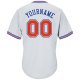 Men's Custom White Orange-Royal Authentic Throwback Rib-Knit Baseball Jersey Shirt