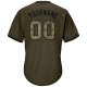 Men's Custom Olive Camo-Black Authentic Salute To Service Throwback Rib-Knit Baseball Jersey Shirt