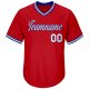 Men's Custom Red White-Royal Authentic Throwback Rib-Knit Baseball Jersey Shirt