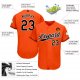 Men's Custom Orange Black-White Baseball Jersey