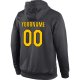 Men's Custom Stitched Anthracite Gold-Black Sports Pullover Sweatshirt Hoodie