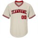 Men's Custom Cream Red-Black Authentic Throwback Rib-Knit Baseball Jersey Shirt